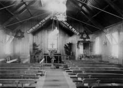 Interior of St. George’s, c.1900 showing the ‘south east’ window